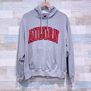 AUBURN TIGERS Vintage 90s Logo Hoodie Sweatshirt Gray J America Mens Large